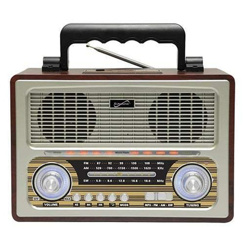 Supersonic Vintage Retro 3-Band Bluetooth Radio Speaker - Smart Neighbor