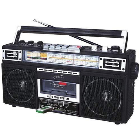 Supersonic Retro Bluetooth 4 Band Radio Cassette Player - Smart Neighbor