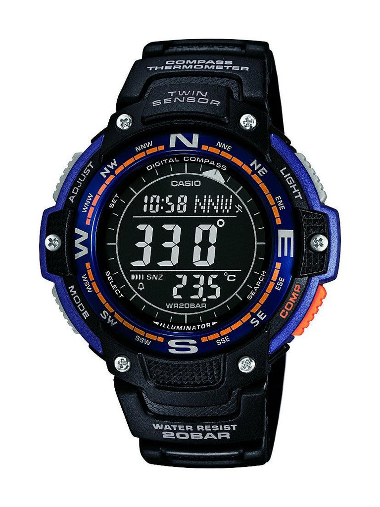 Casio Mens Twin Sensor Temperature/Compass Sport Watch Black - Smart Neighbor
