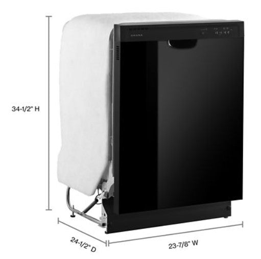 Amana® Dishwasher with Triple Filter Wash System - Black