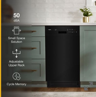 Whirlpool WDF518SAHW Small-Space Compact Dishwasher with Stainless Steel  Tub, Furniture and ApplianceMart