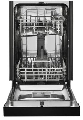 Whirlpool Small-Space Compact Dishwasher with Stainless Steel Tub - Black