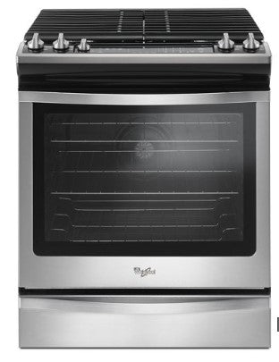 Whirlpool 5.8 Cu. Ft. Slide-In Gas Range with EZ-2-Lift™ Hinged Grates - Stainless Steel