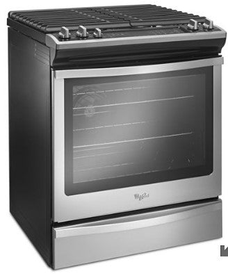 Whirlpool 5.8 Cu. Ft. Slide-In Gas Range with EZ-2-Lift™ Hinged Grates - Stainless Steel