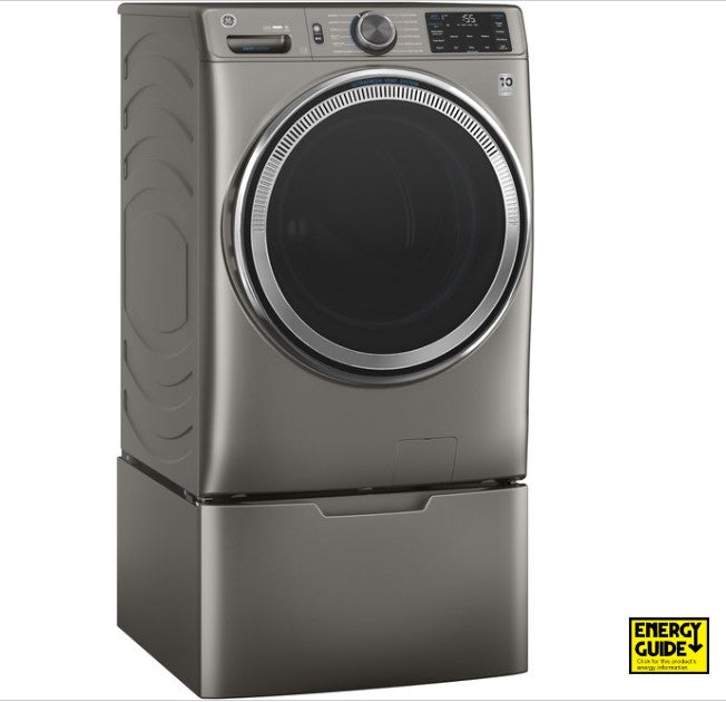 GE® 4.8 cu. ft. Capacity Smart Front Load Steam Washer - Satin Nickel