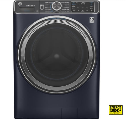 GE® 5.0 cu. ft. Capacity Smart Front Load Steam Washer - Sapphire Blue