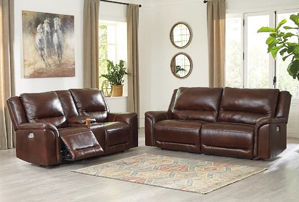 Ashley Furniture Catanzaro Power Reclining Sofa Brown/Beige