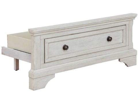 Ashley Furniture Robbinsdale Twin Storage Footboard with Roll Slats - Antique White