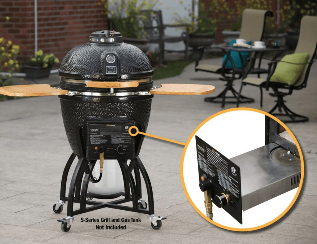 Vision Grills Quick Change Hybrid Gas Insert for C-Series Kamado Grill