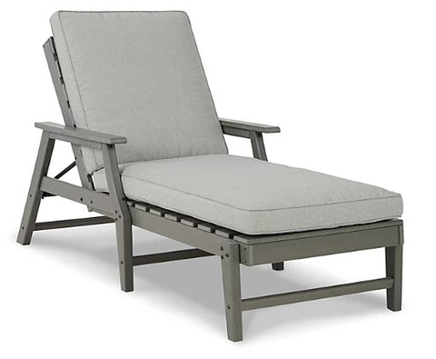 Ashley Furniture Visola Chaise Lounge with Nuvella Cushion - Gray