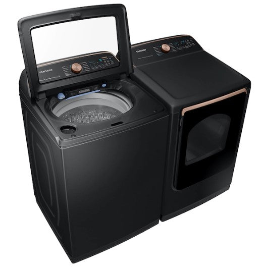 Samsung 7.4 Cu. Ft. Smart Electric Dryer with Steam Sanitize+ in Brushed Black