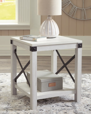 Ashley Furniture Bayflynn End Table White;Black/Gray