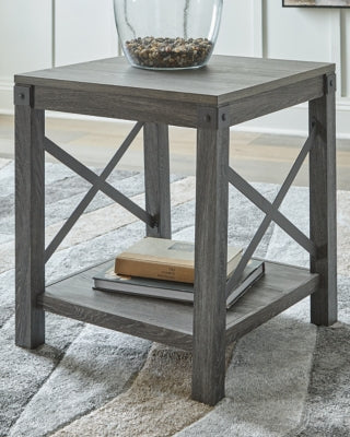 Ashley Furniture Freedan End Table Brown/Beige