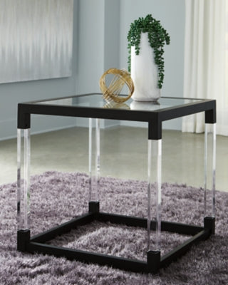 Ashley Furniture Nallynx End Table Black/Gray