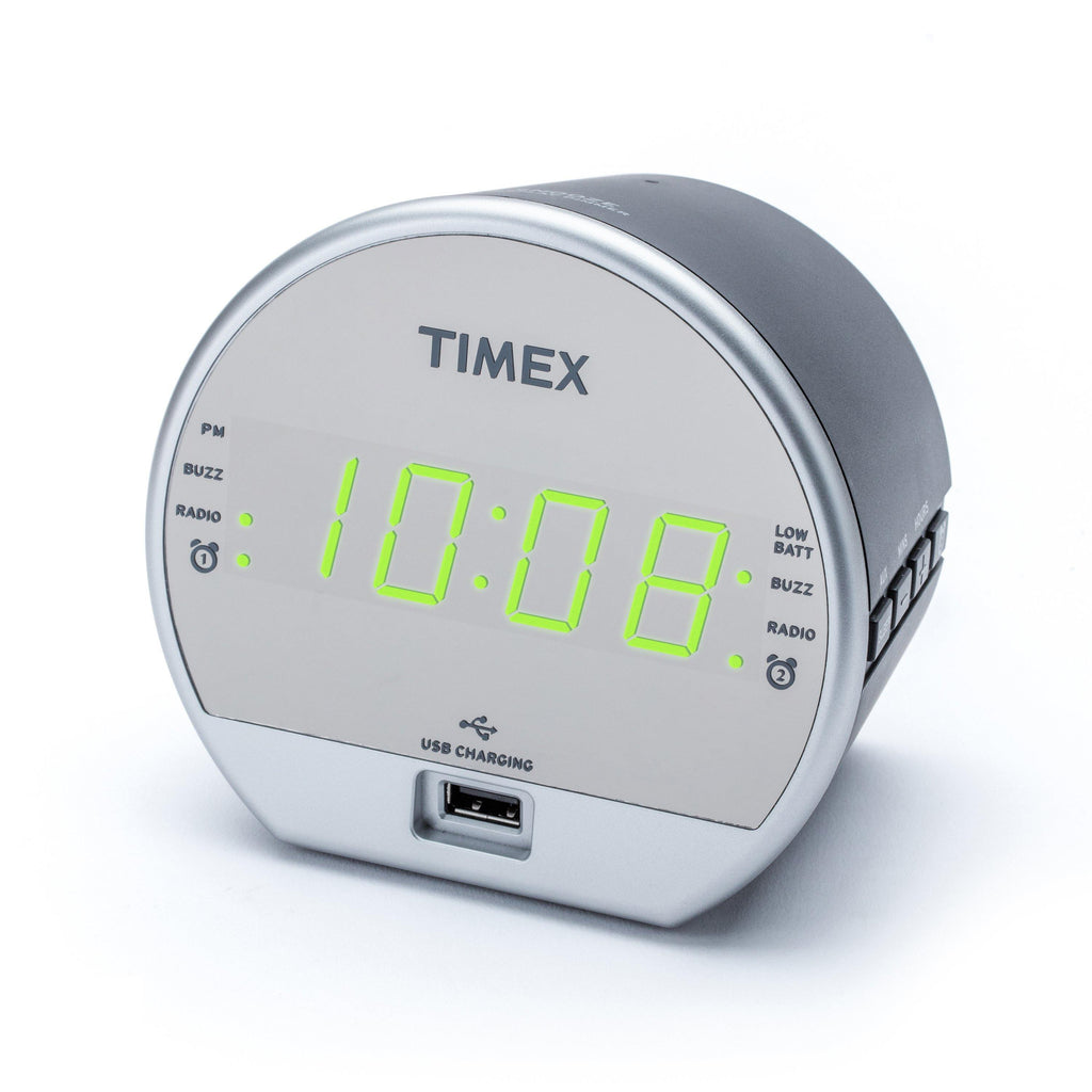 Timex Dual Alarm FM Clock Radio w/ USB Charging/Battery Backup - Smart Neighbor