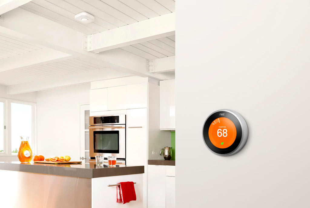 Google Nest Learning Smart Thermostat with WiFi Compatibility (3rd  Generation) - Stainless Steel in the Smart Thermostats department at