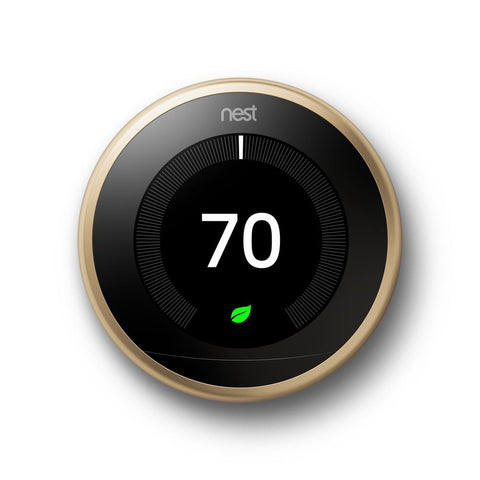 Google Nest Learning Smart Wi-Fi Thermostat - Brass