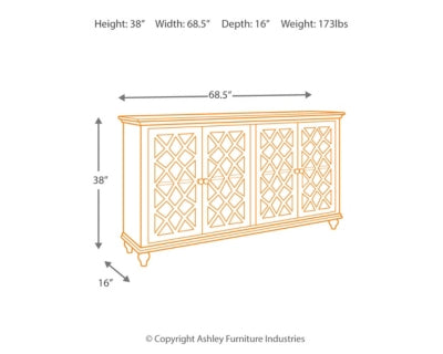 Ashley Furniture Mirimyn Accent Cabinet Blue
