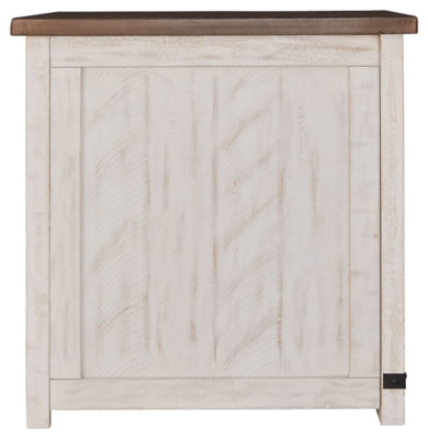 Ashley Furniture Wystfield End Table White;Brown/Beige
