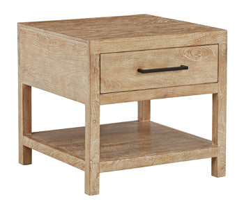 Ashley Furniture Belenburg End Table Brown/Beige
