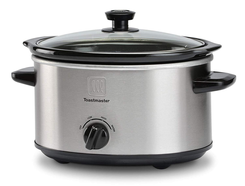 Toastmaster 4 Qt Brushed Stainless Steel Slow Cooker - Smart Neighbor