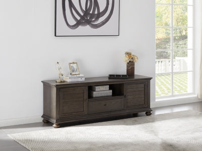 Ashley Furniture Lanceyard 71" TV Stand Black/Gray;Brown/Beige