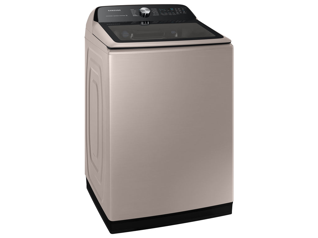 Samsung 5.2 cu. ft. Large Capacity Smart Top Load Washer with Super Speed Wash in Champagne