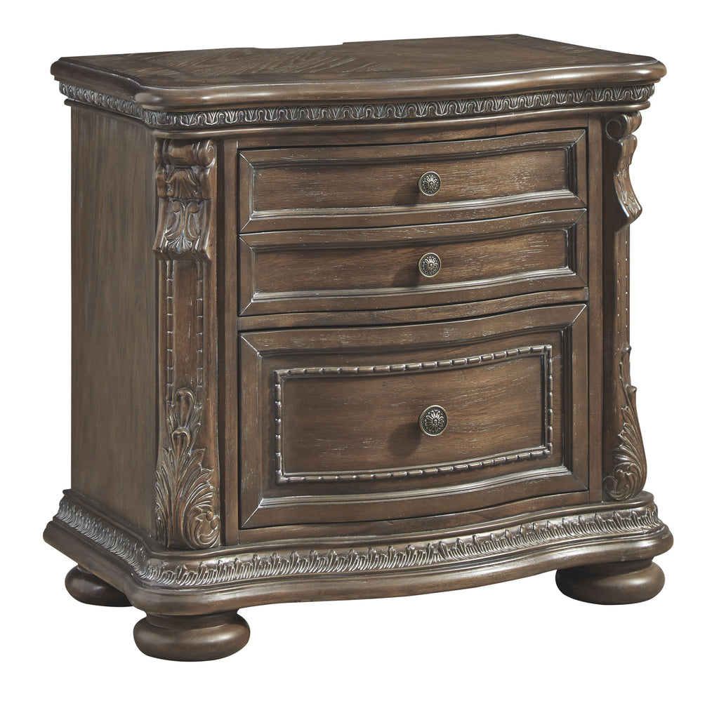 Charmond - Brown - Two Drawer Night Stand