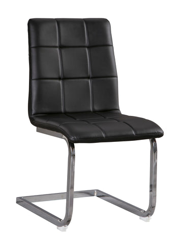 Madanere - Black/Chrome Finish - Dining UPH Side Chair (4/CN)