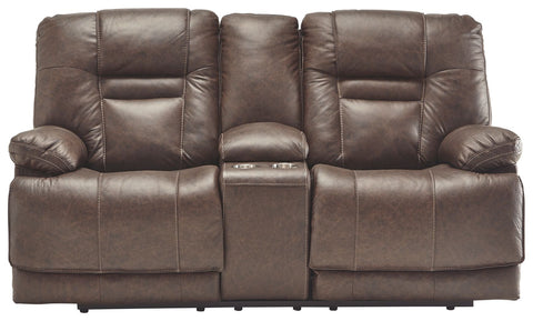 Wurstrow - Umber - PWR REC Loveseat/CON/ADJ HDRST