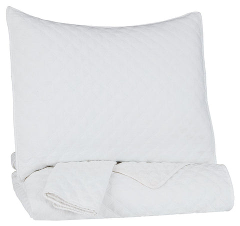Ryter - White - Queen/Full Coverlet Set