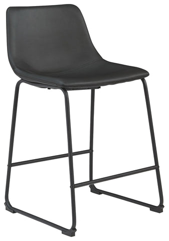 Centiar - Black - Upholstered Barstool (2/CN)