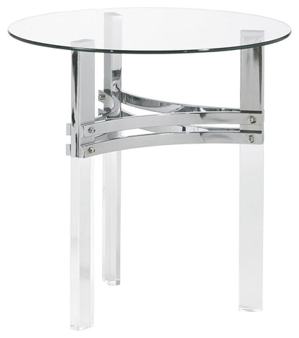 Braddoni - Chrome Finish - Round End Table