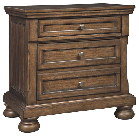 Flynnter - Medium Brown - Two Drawer Night Stand