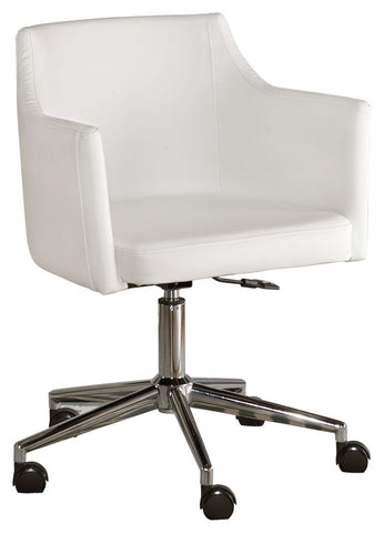 Baraga - White - Home Office Swivel Desk Chair