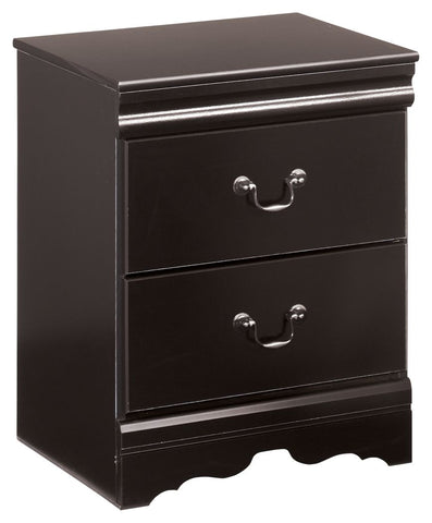 Huey Vineyard - Black - Two Drawer Night Stand