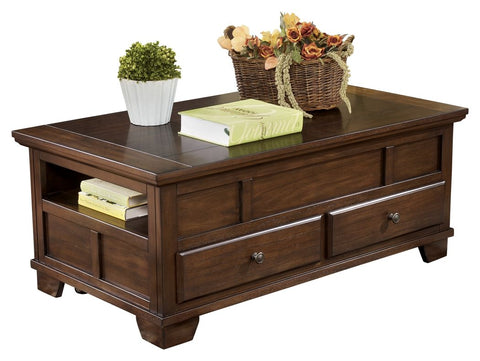 Gately - Medium Brown - Lift Top Cocktail Table
