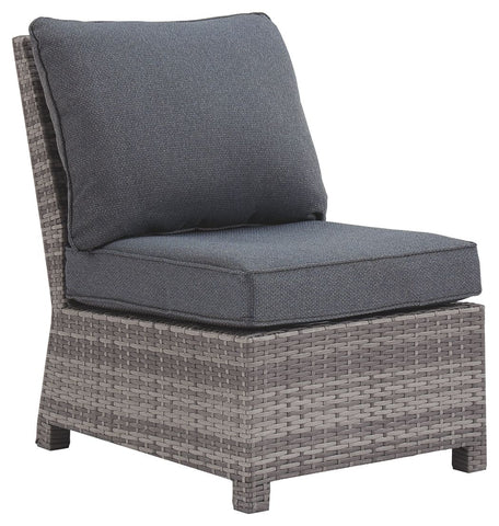 Salem Beach - Gray - Armless Chair w/Cushion (1/CN)