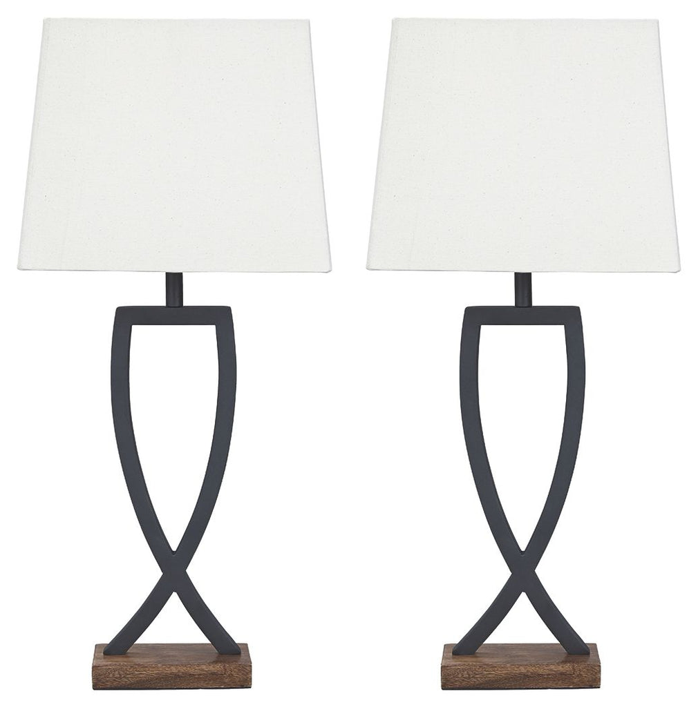 Makara - Black/Brown - Metal Table Lamp (2/CN)