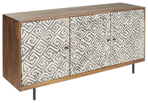 Kerrings - Brown/Black/White - Accent Cabinet