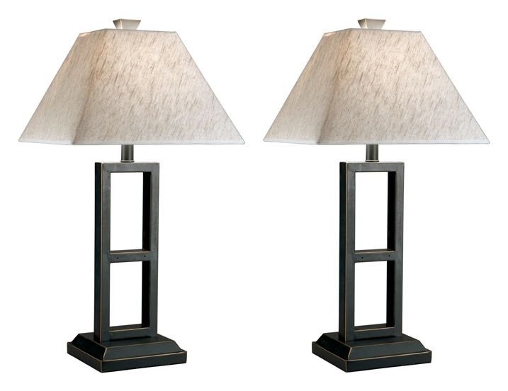 Deidra - Black - Metal Table Lamp (2/CN)