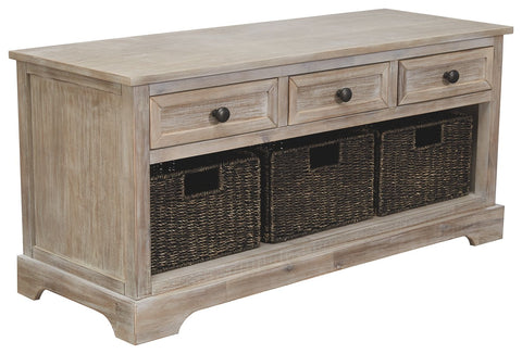 Oslember - Light Brown - Storage Bench