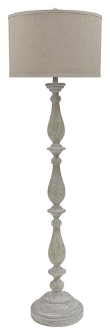 Bernadate - Whitewash - Poly Floor Lamp (1/CN)
