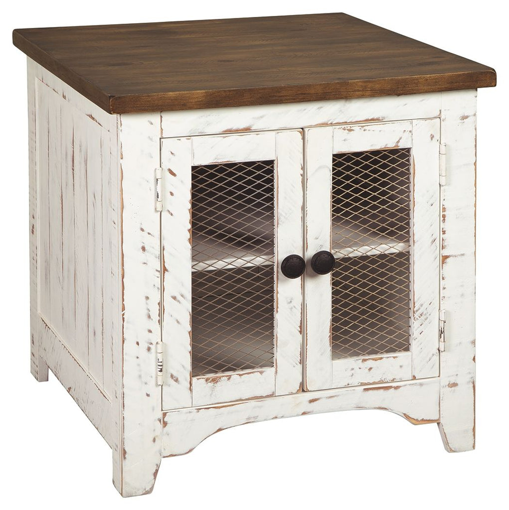 Wystfield - White/Brown - Rectangular End Table