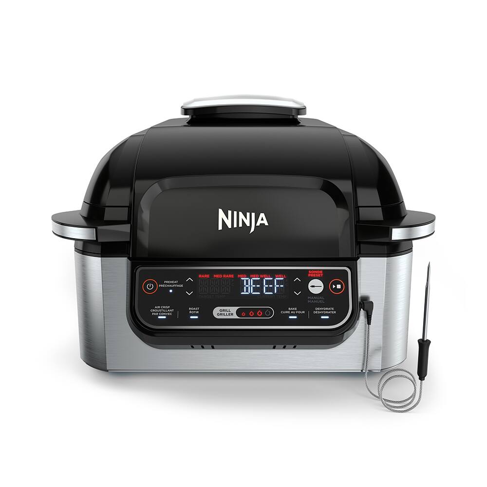 Ninja® Foodi™ 5-in-1 Indoor Grill with 4 Qt. Air Fryer - Black