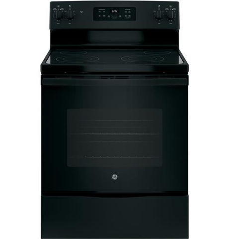 GE 30" Free-Standing Electric Smooth Top Range in Black