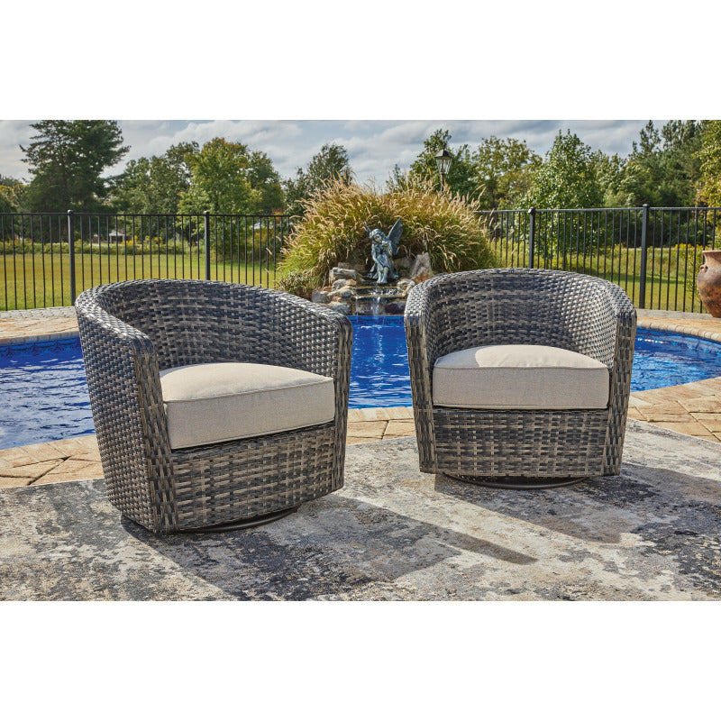 Ashley Furniture Coulee Mills Swivel Lounge with Cushion (Set of 2)