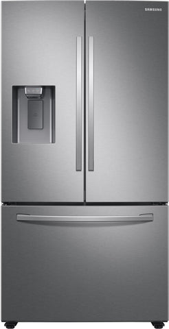 Samsung 27 cu. ft. Large Capacity 3-Door French Door Refrigerator with External Water & Ice Dispenser in Stainless Steel - Smart Neighbor