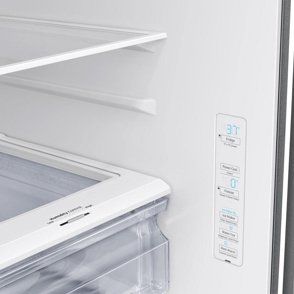 Samsung 27 cu. ft. Large Capacity 3-Door French Door Refrigerator with External Water & Ice Dispenser in Stainless Steel - Smart Neighbor